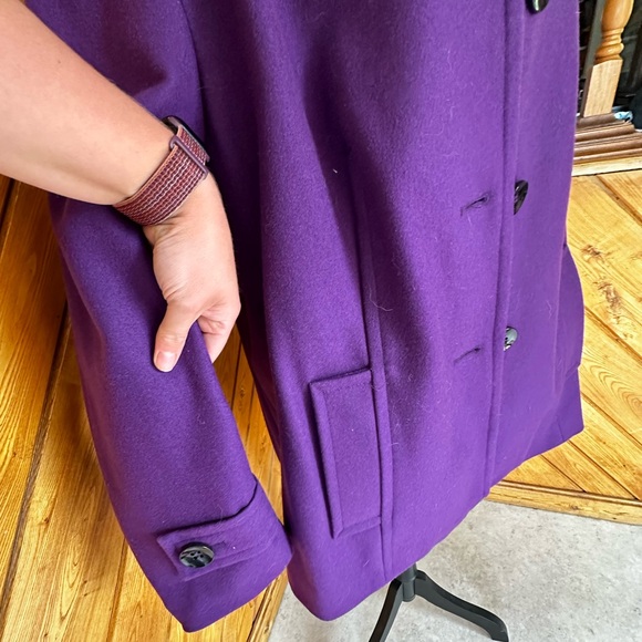 COLLECTION BY GALLERY | WOMAN | PURPLE WOAL COAT - Picture 3 of 5
